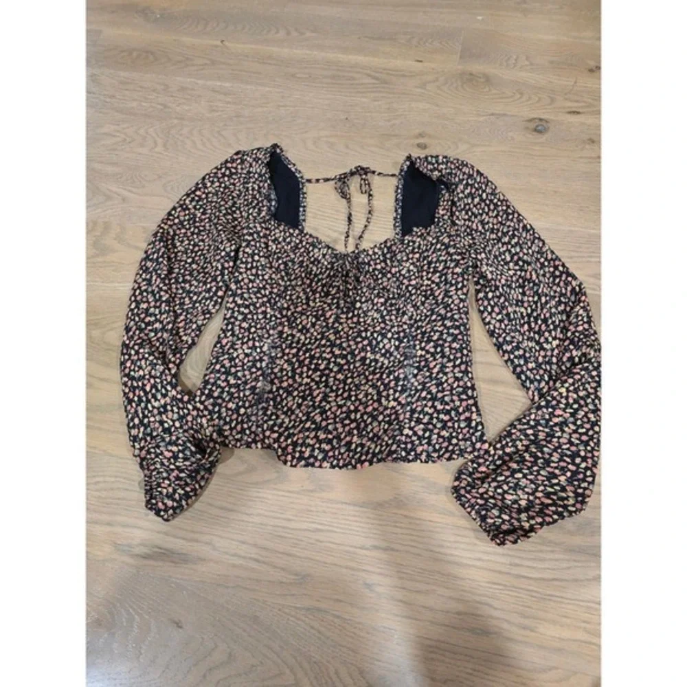 Abercrombie and Fitch‎ Top Black Size XS Sweetheart Puff Sleeve